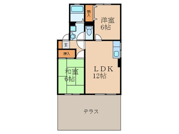 ハイカムール葛原の物件間取画像